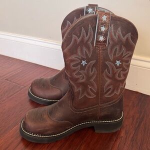 Ariat Probaby Western Women’s boots Driftwood Brown Full Grain Leather Size 9 B